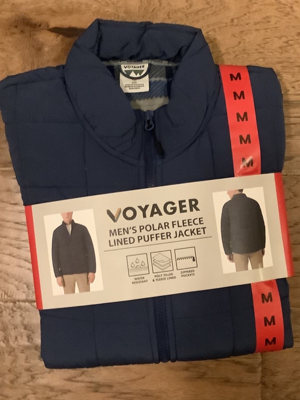 Voyager men’s polar fleece lined puffer jacket